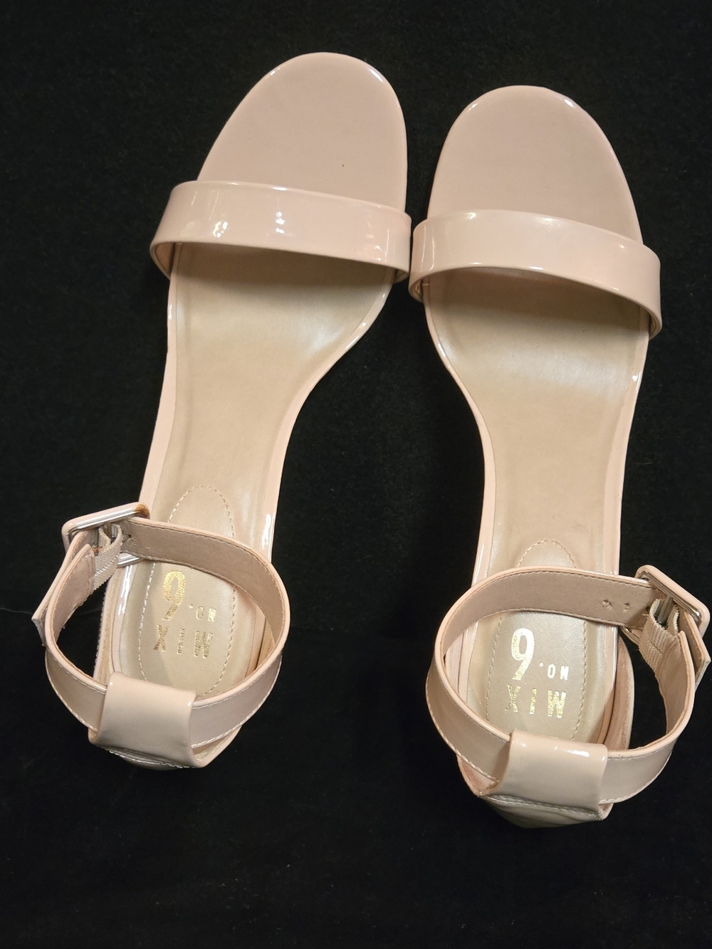 Mix No.6 Women's Nude Patent Ankle-Strap High Heel Sandals - Picture 6 of 9